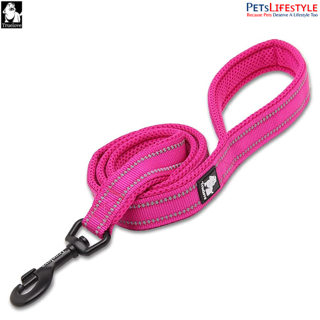 Truelove Mesh Padded Dog Leash (Fuchsia) Reflective Classic Series