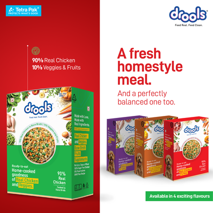 Drools Tetra Pack Real Chicken Veggies Wet Dog Food