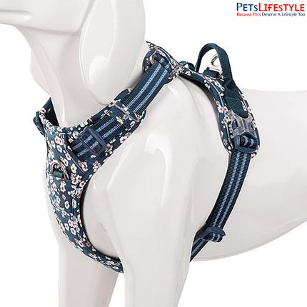 Truelove Adjustable Control Cotton Floral Pet Harness