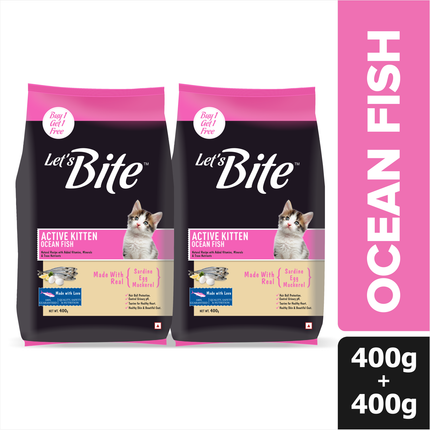 Let's Bite Active Kitten Ocean Fish Cat Dry Food