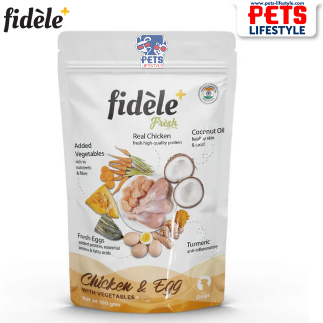 Fidele Fresh Chicken & Egg With Vegetables Pouch 100 Gm