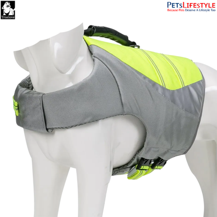 Truelove Dog Life Jacket – Neon Yellow – Waterproof Safety Swim Vest