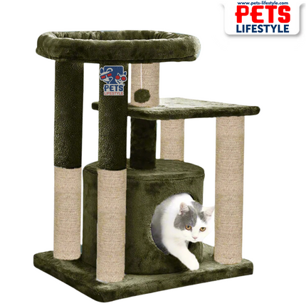 Canine Desk Condo Kitten Cat Tree - Hanging Ball
