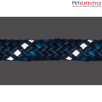Ruffwear Knot-a-Collar Blue Moon | Reflective Climbing Rope Dog Collar with Aluminum V-Ring