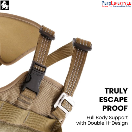 Truelove Escape Proof Dog Harness – Pool Blue – Double H-Design Safety Harness for Strong Dogs