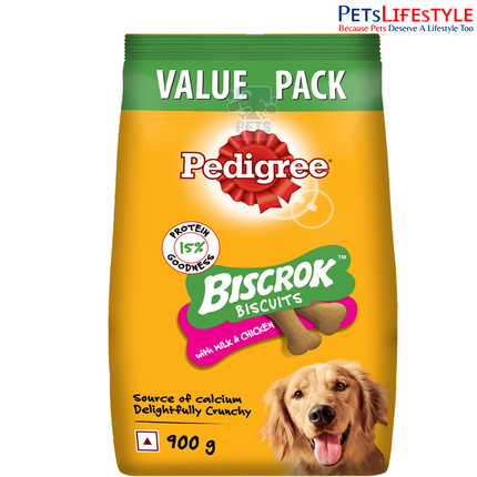 Pedigree Biscrok Dog Biscuit Treats (Above 4 Months), Milk & Chicken Flavour,