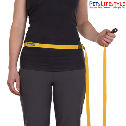 Ruffwear Flagline Dog Leash Lichen Green | Lightweight Hands-Free Running & Hiking Leash for Dogs