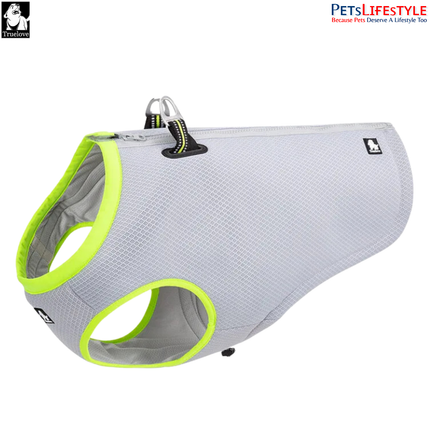Truelove Cooling Vest for Dogs – Gray / Yellow – Evaporative Cooling Harness