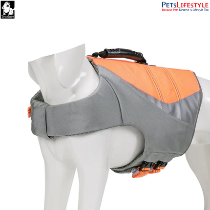 Truelove Dog Life Jacket – Orange – Waterproof Safety Swim Vest