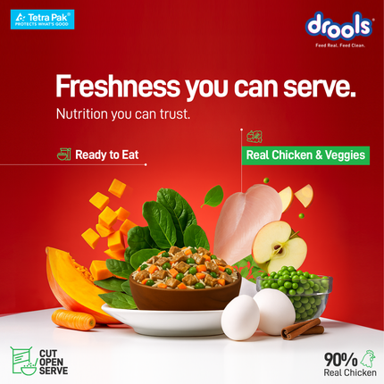 Drools Tetra Pack Real Chicken Veggies Wet Dog Food