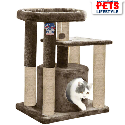 Canine Desk Condo Kitten Cat Tree - Hanging Ball