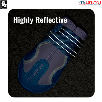 Truelove Pet Boots – Waterproof TPR Sole Dog Shoes ( 4 SHOES ) Outdoor Protection Boots