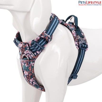 Truelove Adjustable Control Cotton Floral Pet Harness