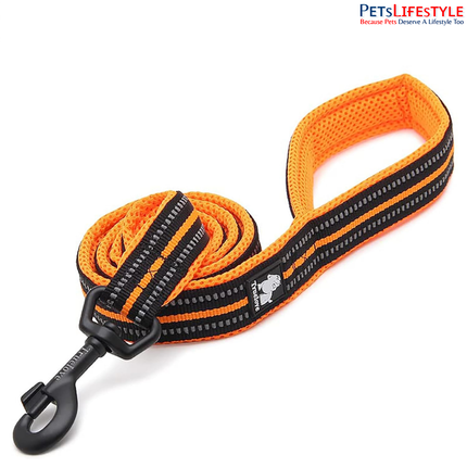 Truelove Mesh Padded Dog Leash (Orange) Reflective Classic Series