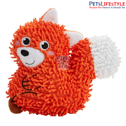 FOFOS Tough Dog Toy Fox S – Plush Woodland Critter Squeaky Dog Toy