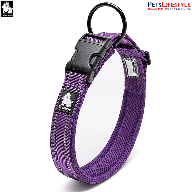 Truelove Classic Pet Collar (Purple) – Reflective Lightweight Performance Collar