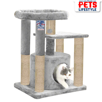 Canine Desk Condo Kitten Cat Tree - Hanging Ball