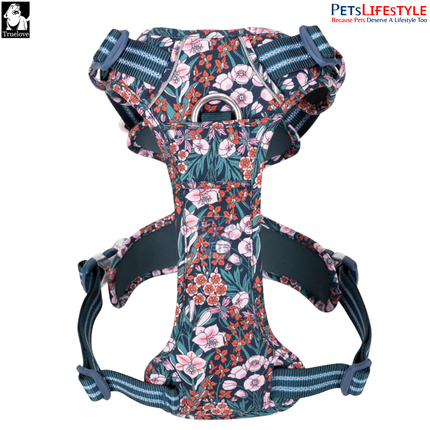 Truelove Adjustable Control Cotton Floral Pet Harness
