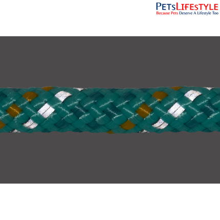 Ruffwear Knot-a-Collar Aurora Teal | Reflective Climbing Rope Dog Collar with Aluminum V-Ring