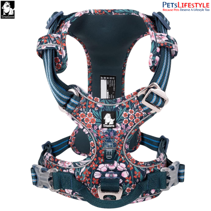 Truelove Adjustable Control Cotton Floral Pet Harness