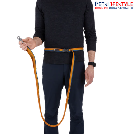 Ruffwear Roamer Yellow Snow Dog Leash | Adjustable Hands-Free Stretch Running Leash for Dogs