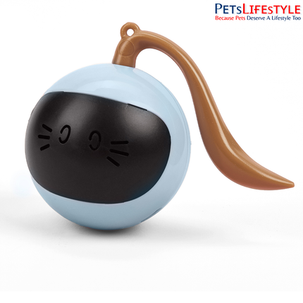 FOFOS WhirliCat Interactive Tumbler Cat Toy – Smart Paw-Activated Self-Moving Toy with AI Obstacle Avoidance, LED Face & Flexible Tail