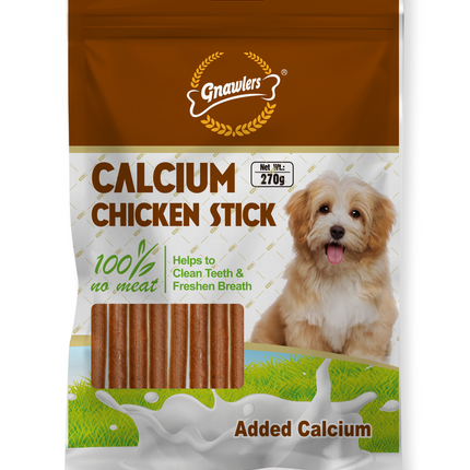 Gnawlers Calcium Chicken Stick for Dogs of All Life Stages, 270 G