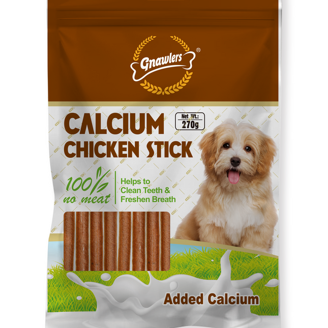 Gnawlers Calcium Chicken Stick for Dogs of All Life Stages, 270 G