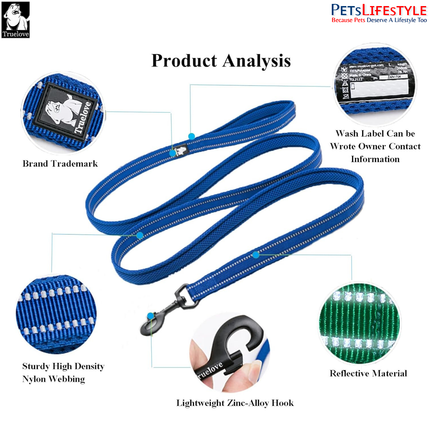 Truelove Mesh Padded Dog Leash – Reflective Classic Series