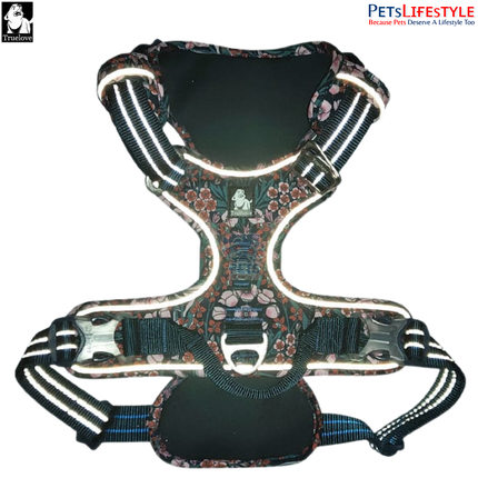 Truelove Adjustable Control Cotton Floral Pet Harness