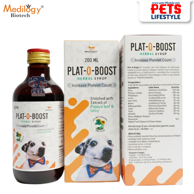 Medilogy Plat-O-Boost Herbal Syrup Platelet Support