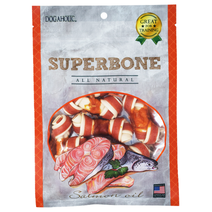 Superbone All Natural Knotted Bone - Salmon Oil-170g