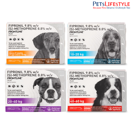 Frontline Plus Spot-On for Dogs – Advanced Flea & Tick Protection (Fipronil + (S)-Methoprene)