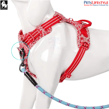 Truelove Adjustable Control Cotton Floral Pet Harness