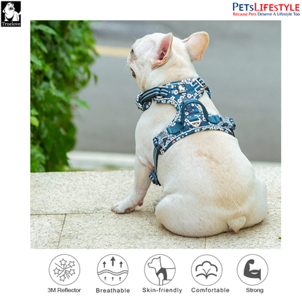 Truelove Adjustable Control Cotton Floral Pet Harness