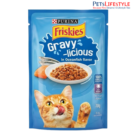 Purina Friskies Gravy-licious Oceanfish Flavor Cat Wet Food 70g