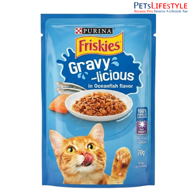 Purina Friskies Gravy-licious Oceanfish Flavor Cat Wet Food 70g
