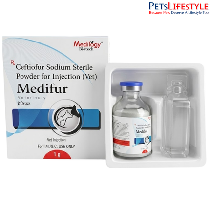 Medifur Injection | Ceftiofur Sodium 1 gm Sterile Powder for Injection