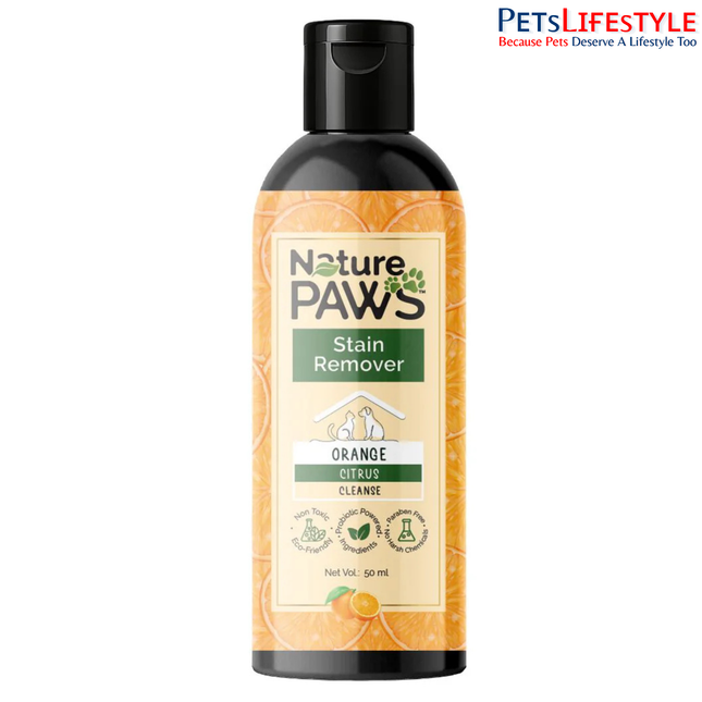 NaturePAWS Pet Stain Remover Safe for Pets, Kids & Multi-Surface Use (50 ml)