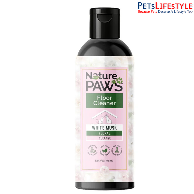 NaturePAWS Floor Cleaner with White Musk Enzyme Safe for Dogs, Cats & Kids (50 ml)