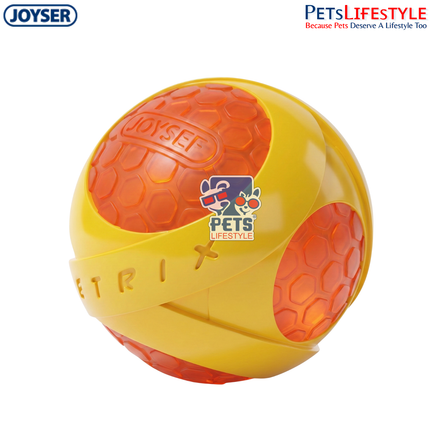 JOYSER Netrix Ball Durable Super Bounce Dog Toy – Yellow/Orange (M)
