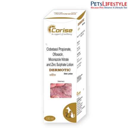 Dermotic Skin Cream & Lotion for Dogs & Cats | Ringworm, Pyoderma, Fungal & Bacterial Skin Infection Treatment