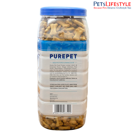 Purepet Milk Flavour Real Chicken Biscuit Dog Treats 800 g