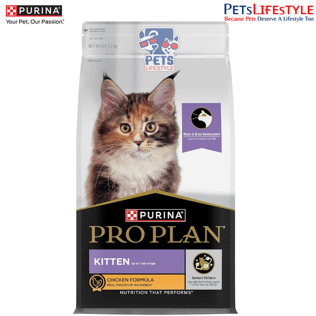 Purina Pro Plan Kitten Dry Cat Food Chicken Formula – Advanced Nutrition for Growth, Brain & Immunity Support