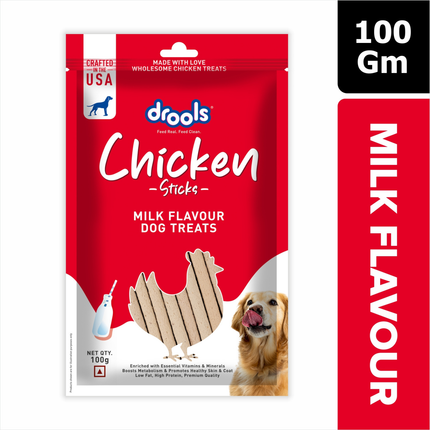 Drools Chicken Milk Flavor Dog Treats Sticks 100gm