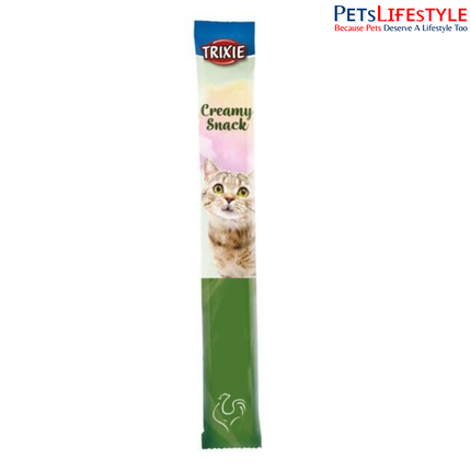 Trixie Creamy Snacks for Cats – Chicken Flavour Creamy Cat Treats with Taurine | 5 x 14g
