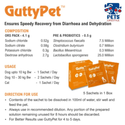 GUTTY PET SACHETS 5's