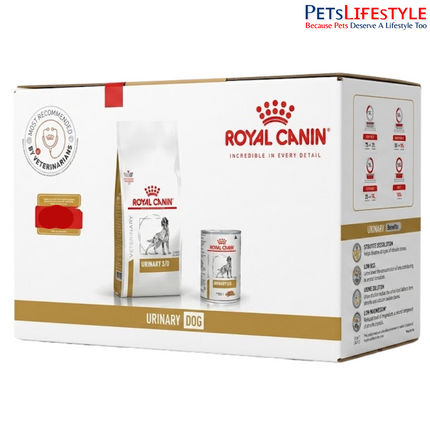 Royal Canin Urinary S/O Dry Food for Dogs + Wet Food Combo Pack