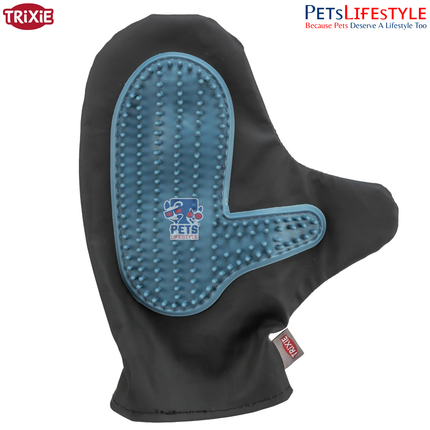 Trixie Fur Care Grooming Glove for Dogs & Cats – Coat Care, Hair Removal & Massage Brush