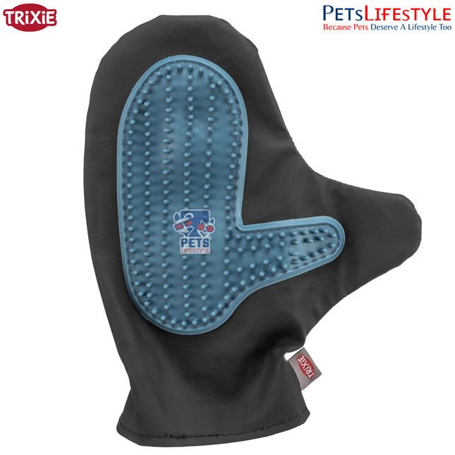 Trixie Fur Care Grooming Glove for Dogs & Cats – Coat Care, Hair Removal & Massage Brush